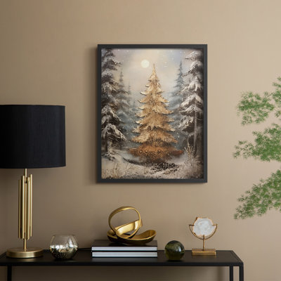 «Christmas Holiday Art», reproduction encadrée Dxxxix - bois massif