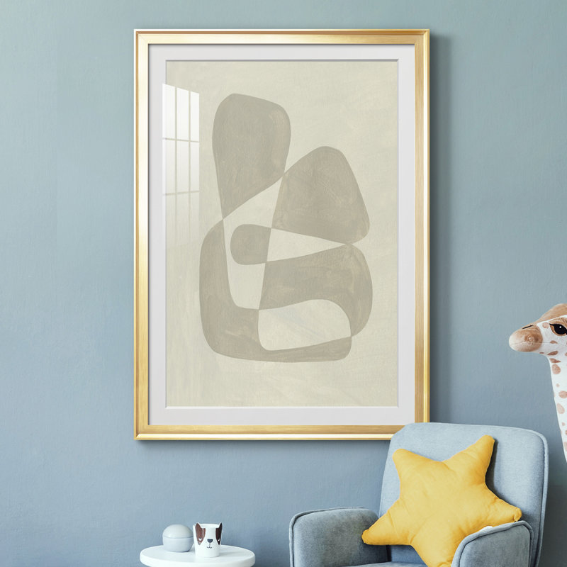 " Soft Shape II ", 24.5" H x 18.5" W x 1" D, Gold