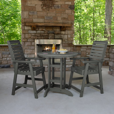 Machado 2-Person 36" Round, Counter-Height Dining Set