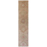 Vintage Turkish Village Rugs One-of-a-Kind Runner 2'4" X 10'9" Area Rug