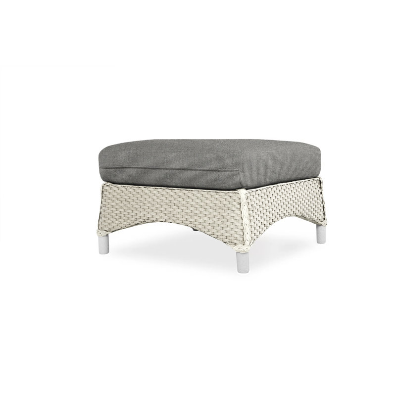 Mandalay Outdoor Ottoman, Rumba Straw, Linen