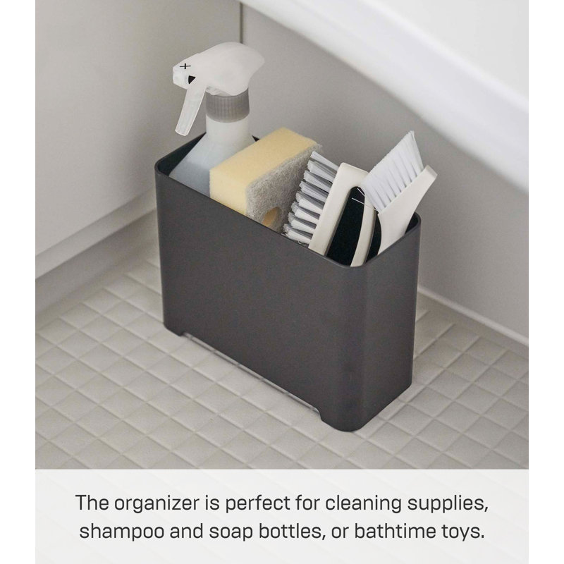 Black Self-Draining Bathroom Organizer for Kids