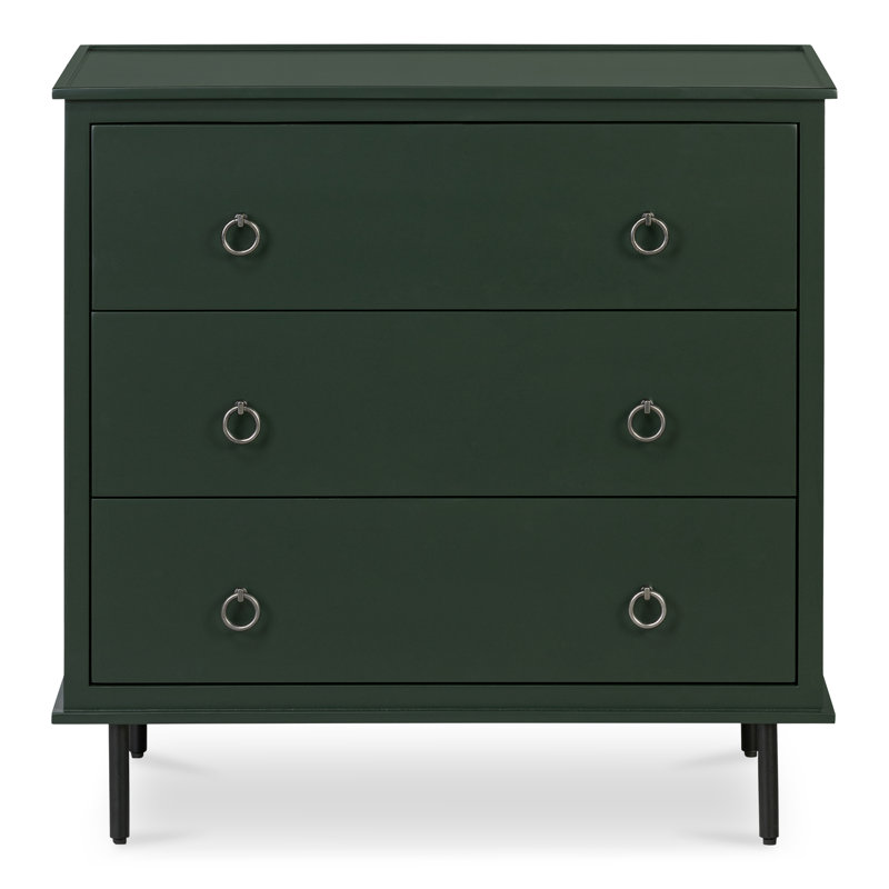 Shillington 3 DRAWER NIGHTSTAND, Deep Green