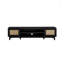 Meuble télé moderne avec porte en rotin pour téléviseur de 80 po ou moins-1235830978