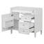 Meuble-lavabo de 36 po sans lavabo supérieur, armoire de rangement moderne avec 2 tiroirs et un tiroir rabattable, structure en bois (PAS D'ÉVIER)-1063014077