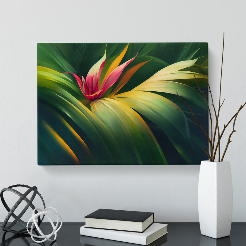 Unreal Tropical Flowers - Wrapped Canvas, 50cm H x 76cm W x 3cm D