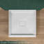 Base de bac de douche à seuil simple 36 po x 36 po en blanc avec ensemble de drain central et couvercle de drain inclus