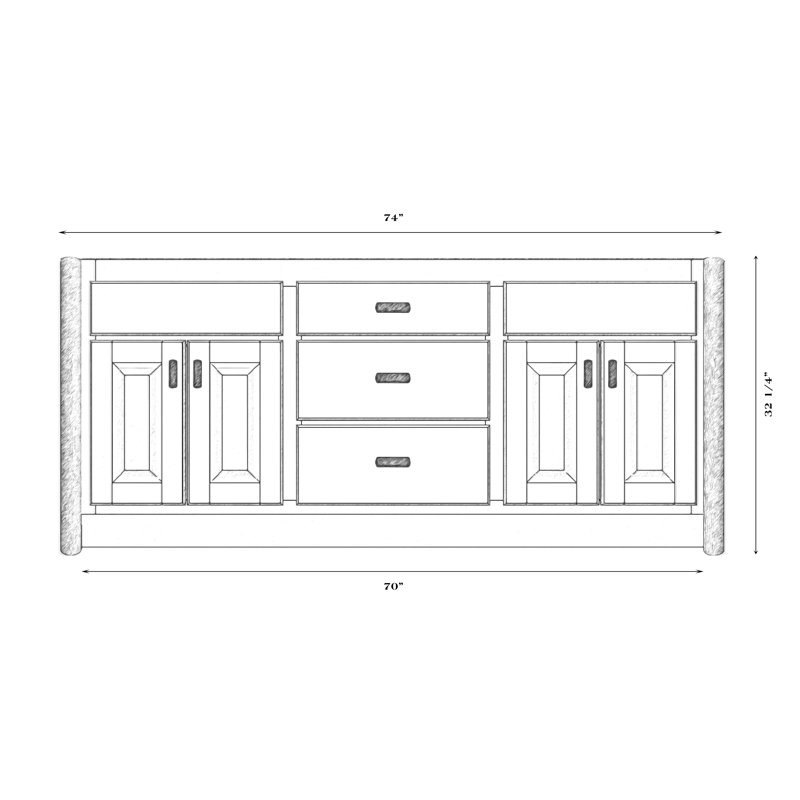 Meuble-lavabo Fireside Lodge en bois de noyer - 1,83 m - sans comptoir - couleur espresso - double lavabo