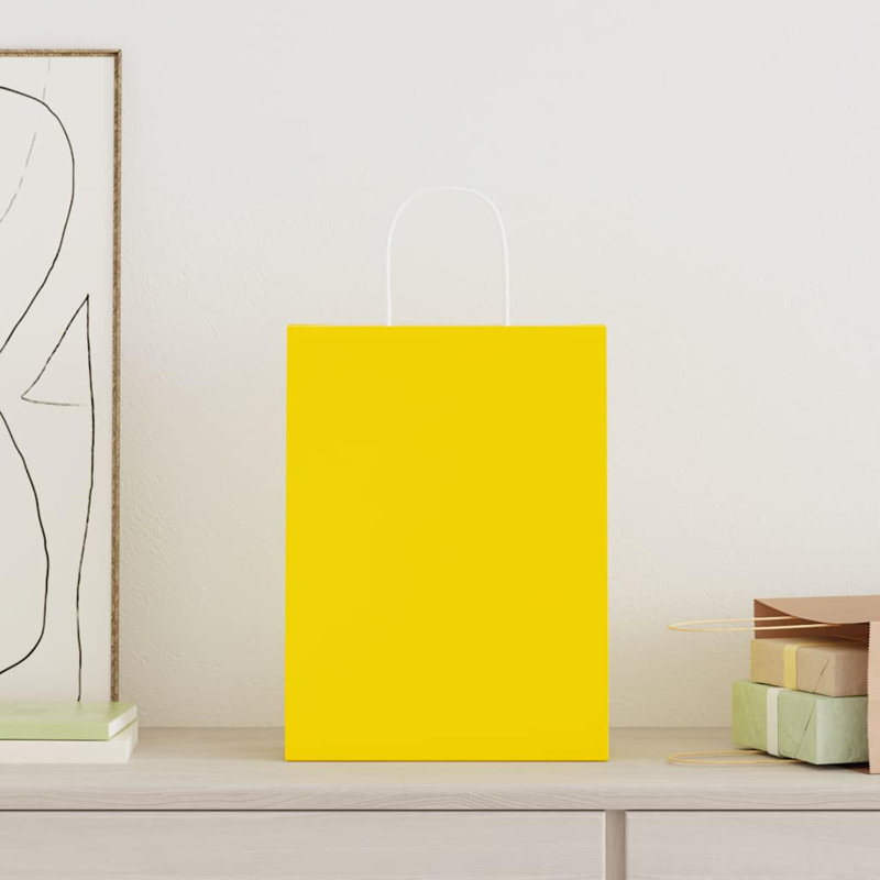 Gift Wrap Storage, 35cm H x 26cm W x 12cm D, Yellow
