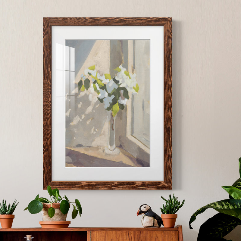 Window Bouquet I - Peinture encadrée, H 38 po x l 28 po x P 1 po, Cadre en érable