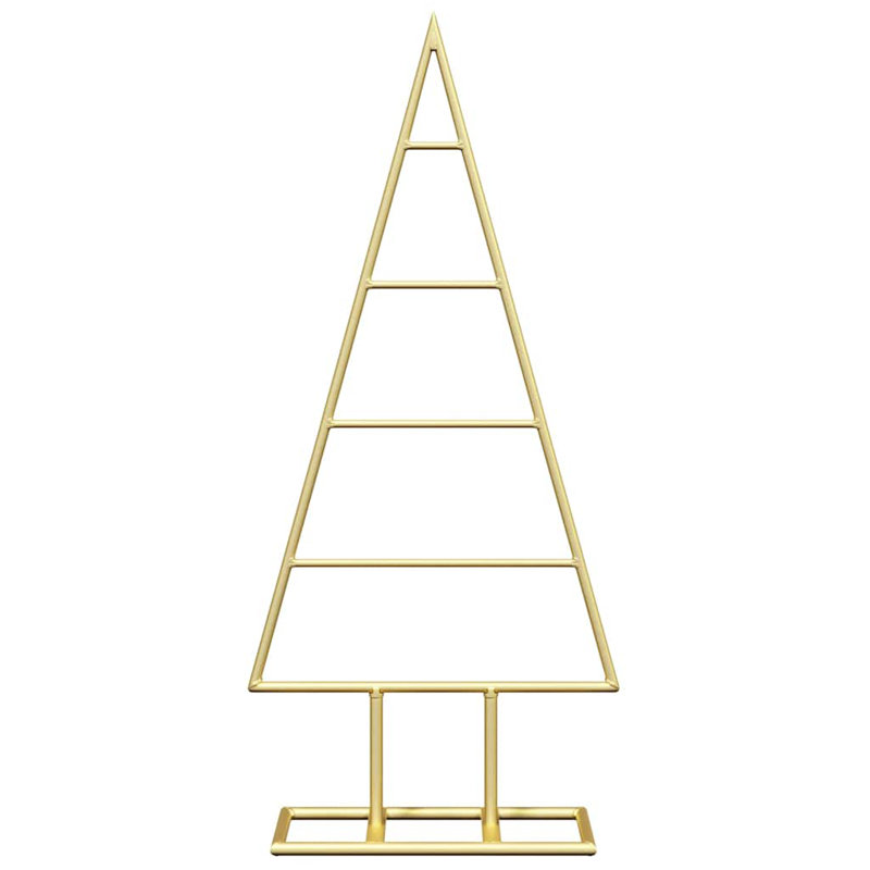  Metal Christmas Tree with Stand steel, Gold, 1.97' H