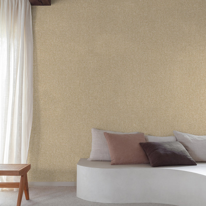 Surfaces Collection Stone Texture Wallpaper Roll, Light Grey