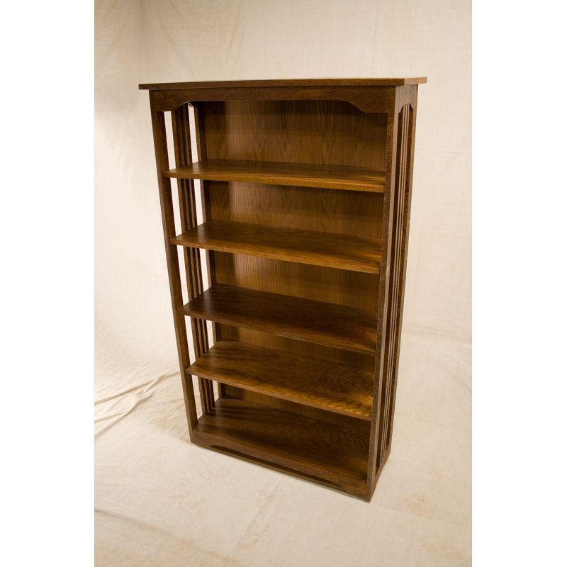 Bibliothèque standard en bois massif H 72 "x l 35,5" Jagger, (5 tablettes) H 60 po x l 37,05 po x P 12,05 po