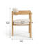 Ensemble de 2 chaises de salle à manger modernes du milieu du siècle avec bois d'hévéa