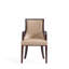 Chaise de salle à manger rembourrée en cuir de hêtre avec velours Grand Traditional-86801751