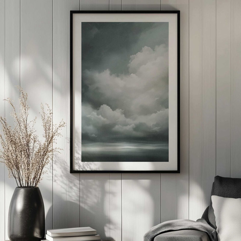 Sombre Skydance I, Cadre photo simple en zinc vieilli, 15.25" H x 12.25" W