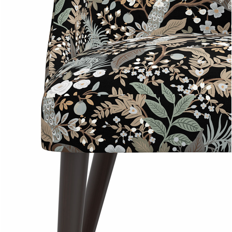Tara Dining Chair, Rpc Peacock Black Linen