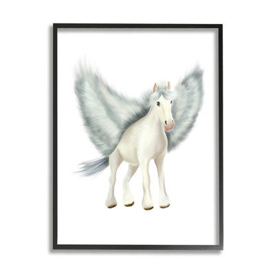 " Mythical Pegasus Creature Flying Horse Fantasy " by Studio Q Painting Print