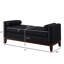 Grand repose-pieds rembourré en tissu Boucle avec coussins, banc de fenêtre rembourré pour le salon, banc de vestibule - noir-129757730-129757737