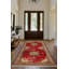 Tapis oriental rouge en polyester imprimé à la machine Susan-1506996079