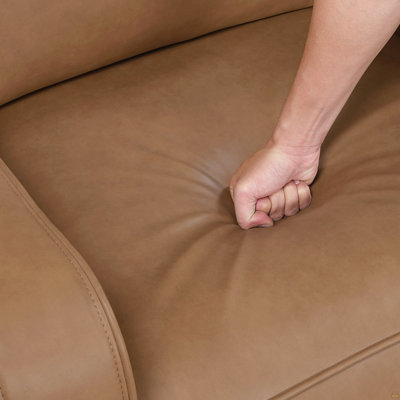 Fauteuil inclinable électrique moderne avec ports USB et revêtement mural en similicuir brun avec revêtement en similicuir brun 1 pièce
