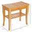 Long tabouret de spa avec compartiment de rangement - rehausse l'expérience du siège de douche et garde les accessoires de salle de bain à portée de main