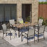 Sutiya Rectangular 7 - Piece 6 - Person 162.6Cm Outdoor Table Set