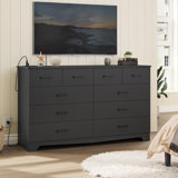 Rhineview 55.12'' W Unfinished 10 - Drawer Dresser