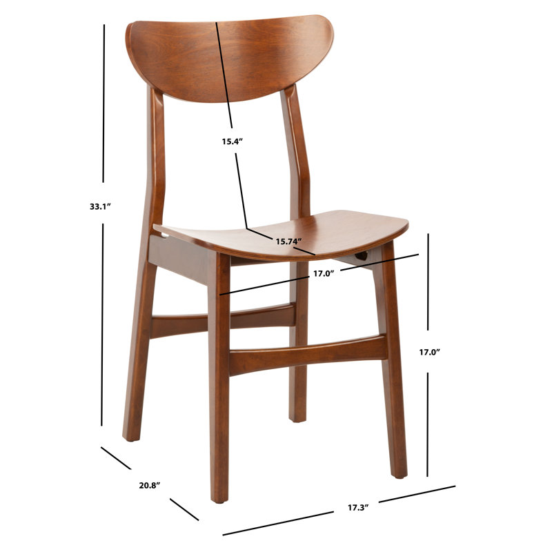 Yeldell Retro Dining Chair, Brown