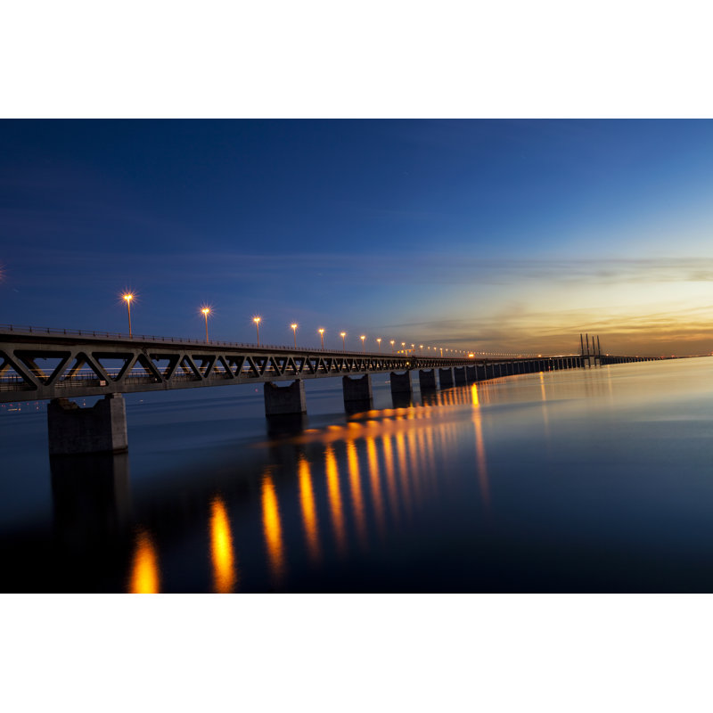 Oresund Bridge by Ramberg - Wrapped Canvas Print, 61cm H x 91cm W