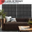 Metal Privacy Screen, 3-Panel Outdoor Divider With Hook- 72" H x 47" W