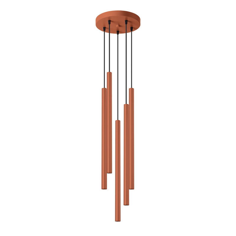 Berthile - Light Pendant, 14cm W x 27cm D, 5 Lights, Red