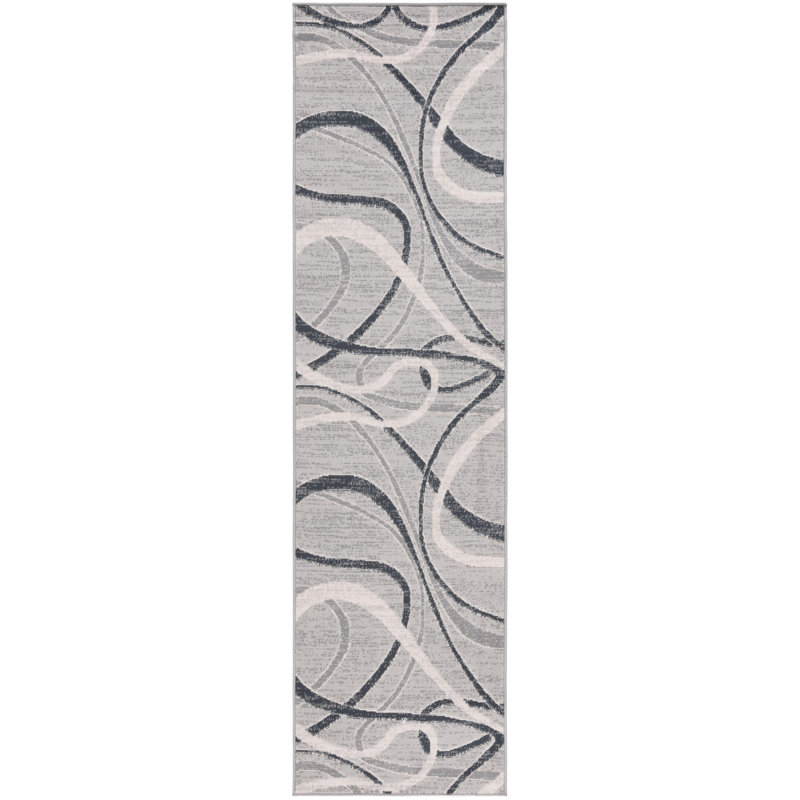 Tapis abstrait Fusako Performance, Tapis de couloir 2 pi 2 po x 8 pi