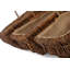 3 Piece Wicker Unpeeled Garden Trug Basket Set