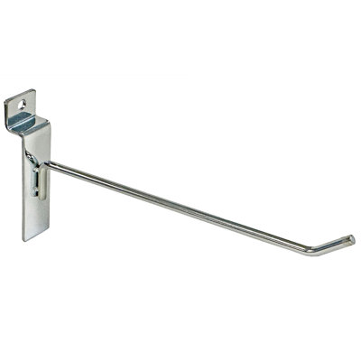 6 Inch Metal Wire Slatwall Hook, 50-Pack