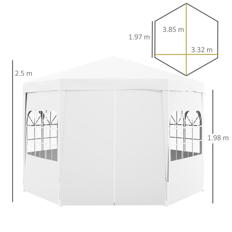 4m x 3m Party Tent, White