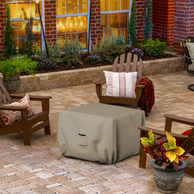 Fire Pit Cover, 30.5cm H x 76.2cm W x 76.2cm D, Beige