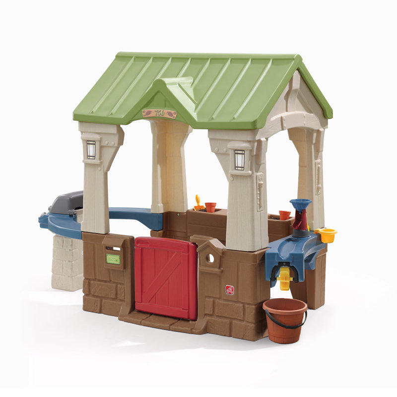 Step2 179.07cm W x 95.25cm D Indoor / Outdoor Plastic Playhouse with Kitchen