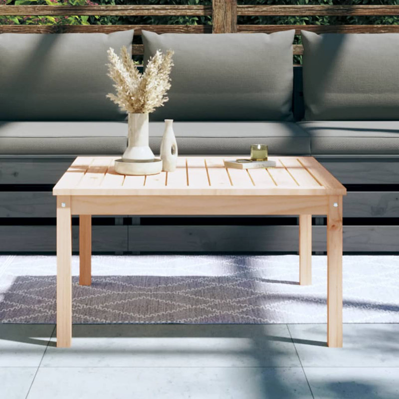 Jattin Square Pine Outdoor Coffee Table , 82.5cm cm W 82.5cm cm D, Natural Pine