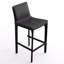 Tabouret de bar H 26 po entièrement assemblé, tabouret de bar rembourré en cuir Saddle avec siège rembourré, tabouret de bar à hauteur de comptoir avec repose-pieds à cadre en métal pour îlot de cuisine, noir-2110765625-2110897004