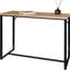 Console Bali Modern avec plateau en bois naturel et pieds en métal noir
