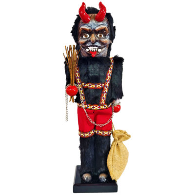 14” Krampus with Lederhosen Nutcracker