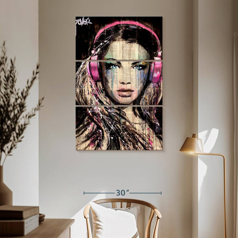 Leisha Lovely DJ, 65" H x 42" W