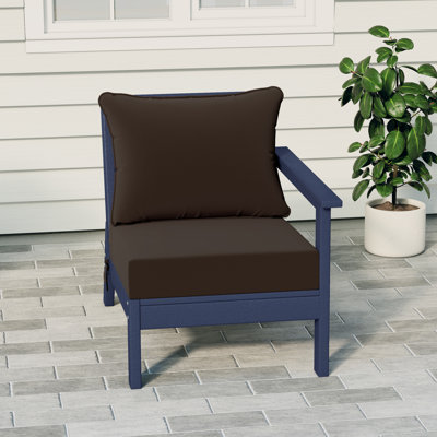 Fauteuil à assise profonde avec coussins profonds