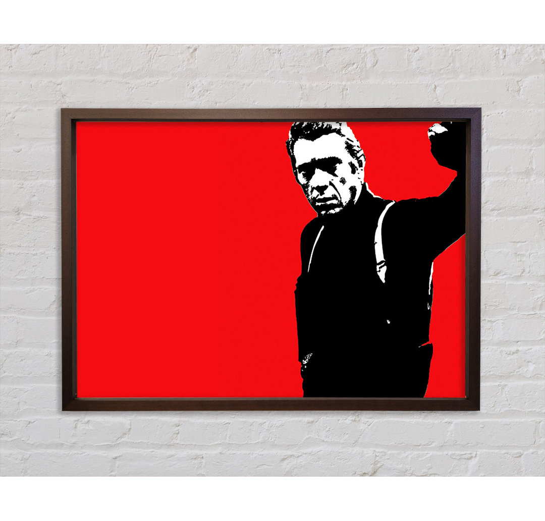 Steve Mcqueen Red - Einzelner Bilderrahmen Kunstdrucke auf Leinwand