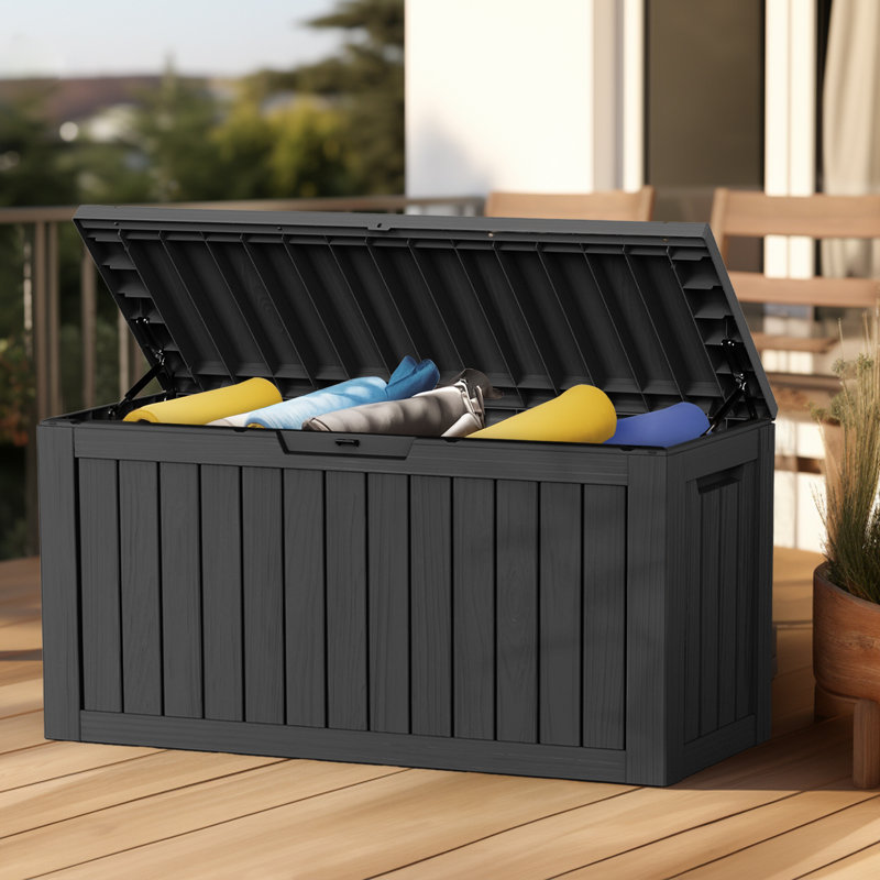 Olilawn Durable Resin Outdoor Storage and Organization Deck Box For Patio Furniture and Supplies(30Gallon、50Gallon、80Gallon、180Gallon、230Gallon）