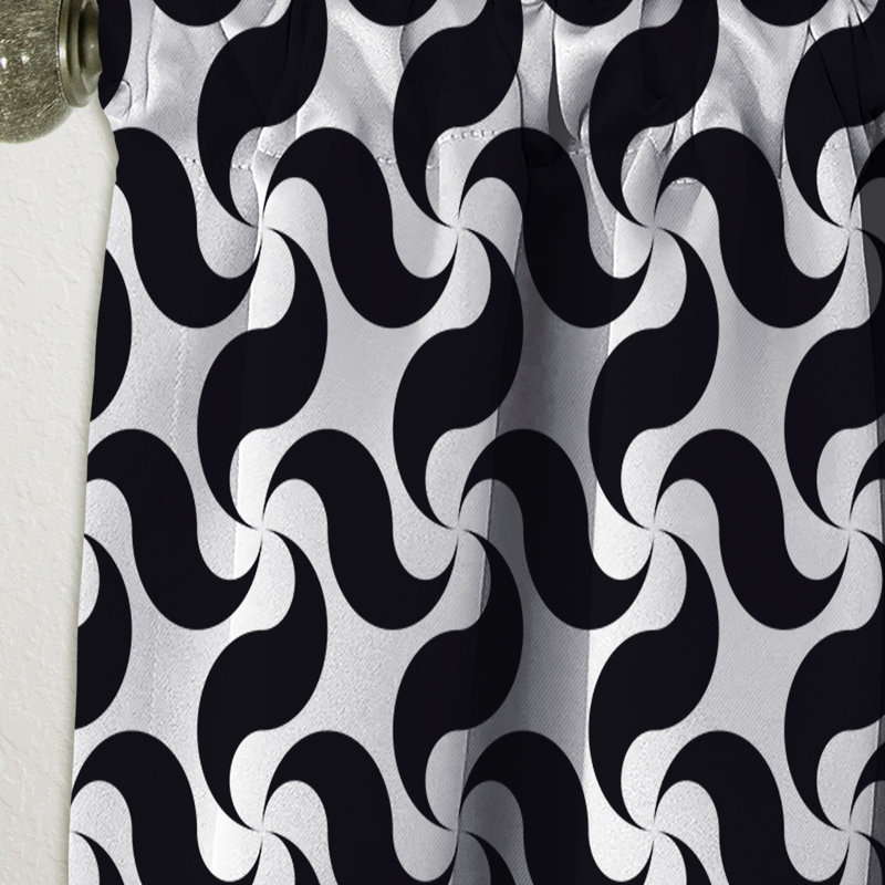 Panneau de rideau simple occultant monochrome Mid-Century, L 52 po x L 108 po