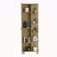 Armoire en lin à porte simple H 62 po, cinq tablettes extérieures, quatre tablettes intérieures-1924078372