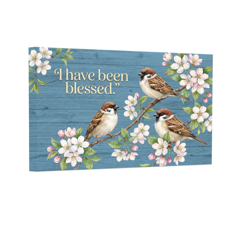 Texte et chiffres Oiseaux Fleurs Fleurs Fond de texte en bois, H 12 po x l 18 po