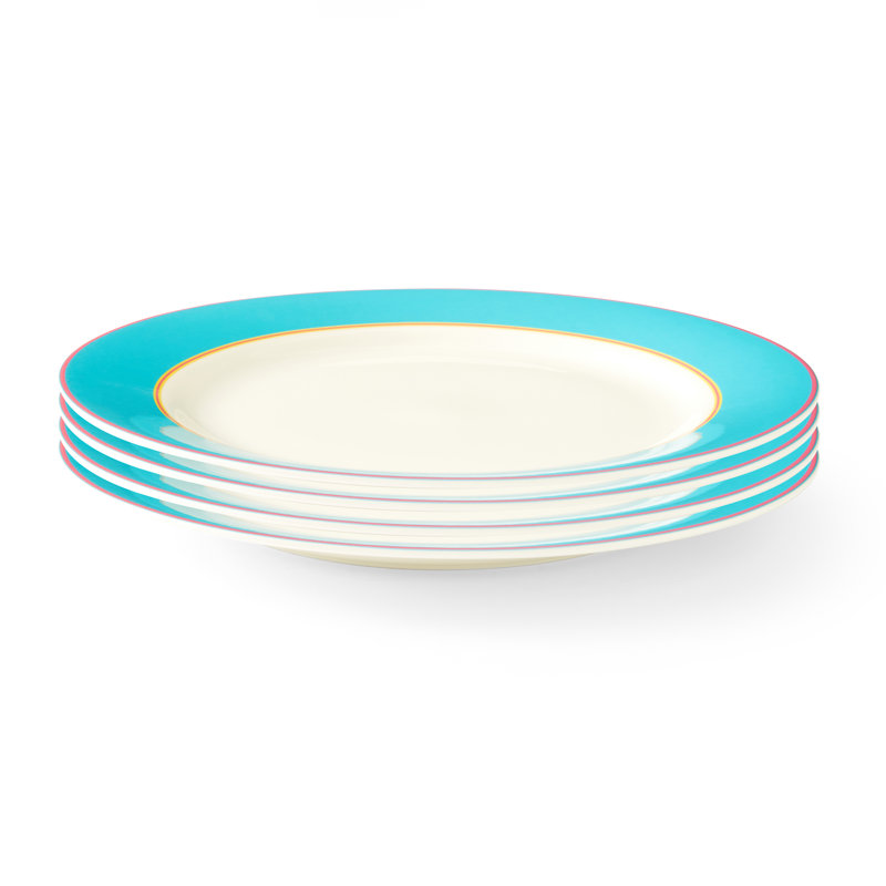 Kit Kemp, Calypso - Bone China Dinner Plates, Teal